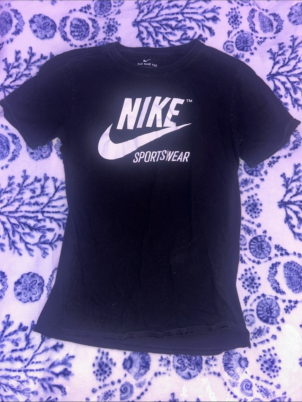 Nike Black Tee with White Logo